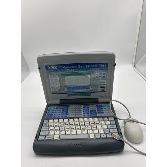 Vintage VTech PreComputer Power Pad Plus Kids Laptop Educational Toy Mouse - Picture 1 of 5